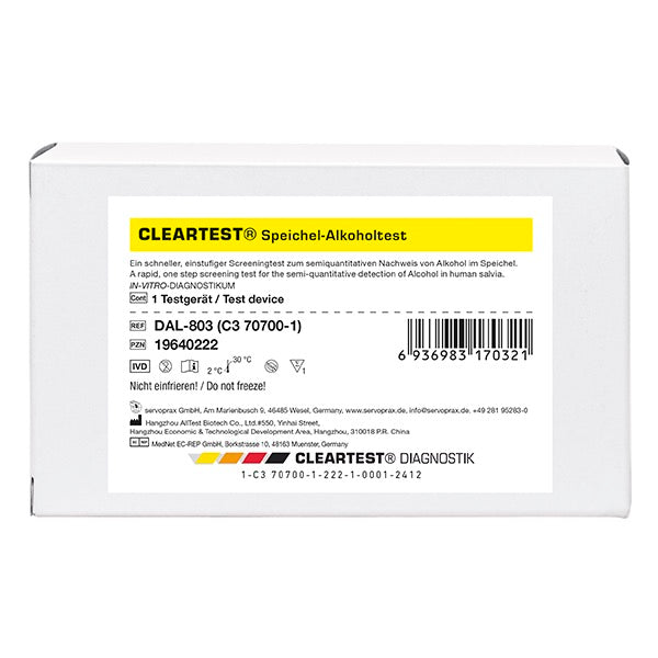 Cleartest Speekseltest Alcohol per stuk